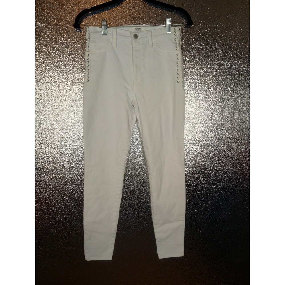 HUDSON Barbara High Rise Super Skinny White Ankle Jeans Women's 27 NWOT 26Wx28 I